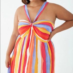 F21 Striped Maxi Dress/Cover Up